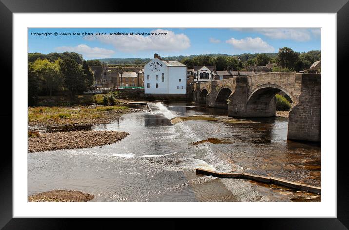 Haydon Bridge Over The River Tyne Framed Mounted Print by Kevin Maughan