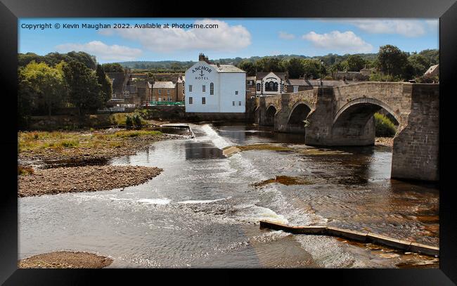 Haydon Bridge Over The River Tyne Framed Print by Kevin Maughan