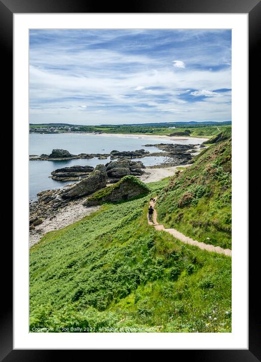Cullen Beach from the Moray Coastal Path Framed Mounted Print by Joe Dailly