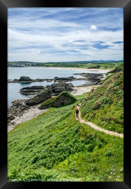 Cullen Beach from the Moray Coastal Path Framed Print by Joe Dailly