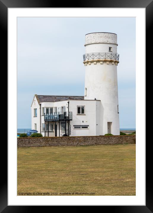 Hunstanton Lighthouse Framed Mounted Print by Clive Wells