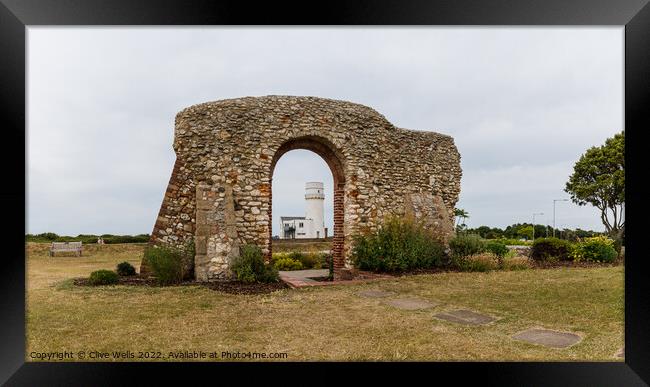 St.Edmund`s Chapel wall  Framed Print by Clive Wells