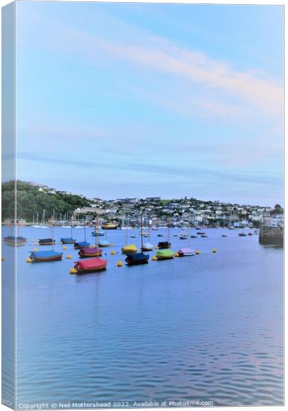 Dusk Over The Fowey River. Canvas Print by Neil Mottershead