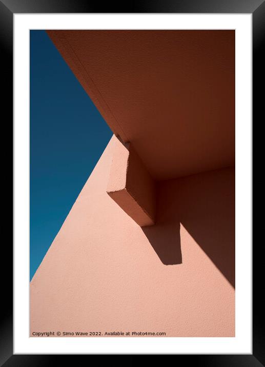 Pink wall detail Framed Mounted Print by Simo Wave