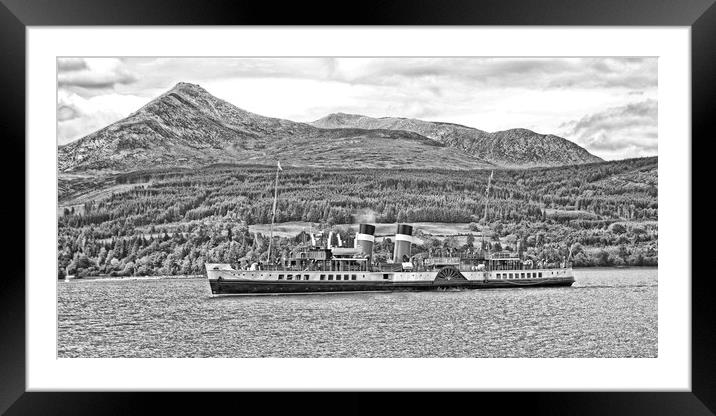 Abstract PS Waverley at Brodick, Isle of Arran Framed Mounted Print by Allan Durward Photography