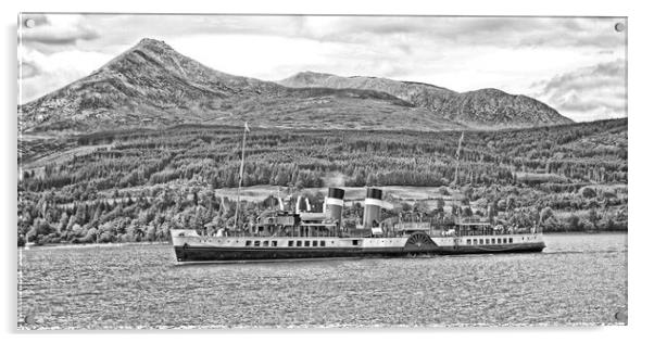 Abstract PS Waverley at Brodick, Isle of Arran Acrylic by Allan Durward Photography