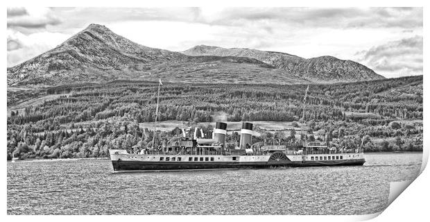 Abstract PS Waverley at Brodick, Isle of Arran Print by Allan Durward Photography