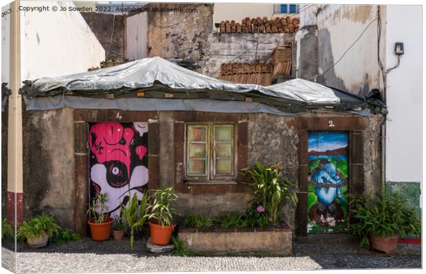 Street Art, Funchal. Madeira Canvas Print by Jo Sowden