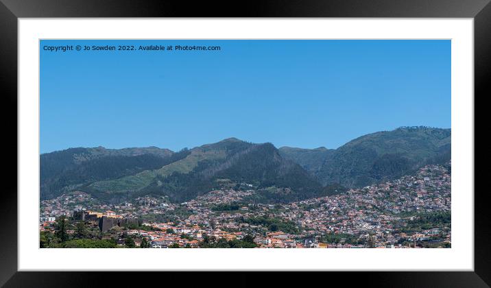 Funchal View Framed Mounted Print by Jo Sowden
