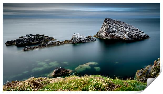 Long Exposure landscape on the Moray Coast Scotland Print by Joe Dailly