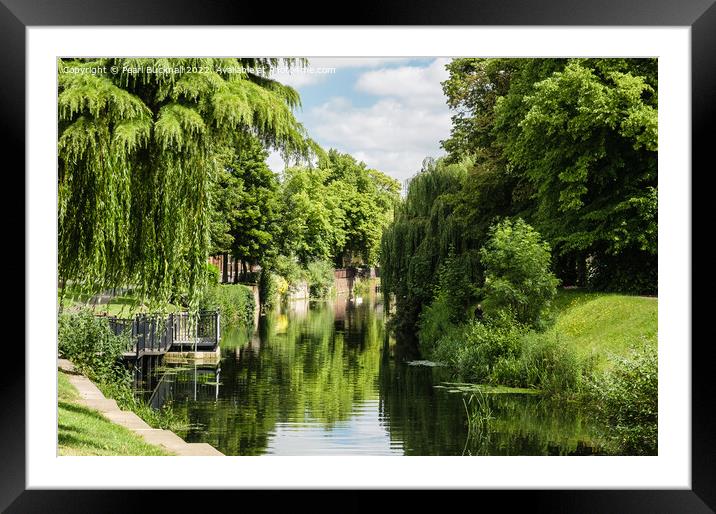 River Welland View in Spalding Lincolnshire Framed Mounted Print by Pearl Bucknall