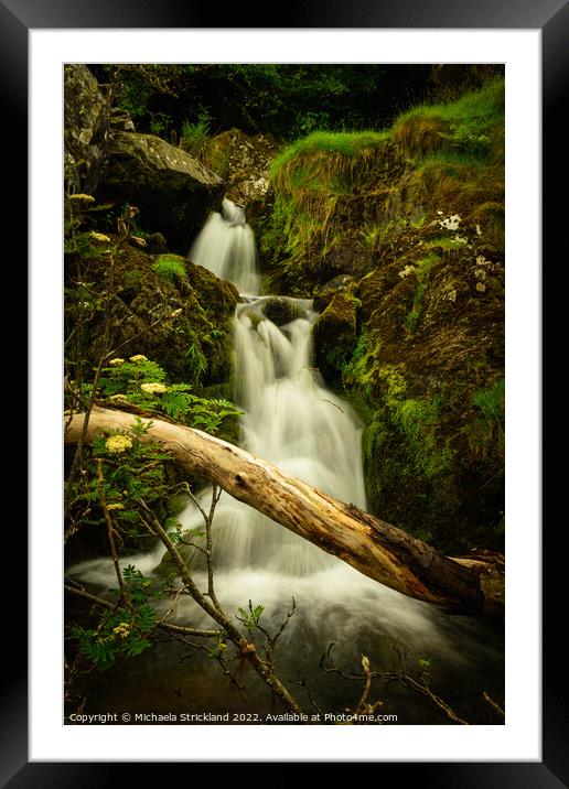 Stybeck Waterfall, Thirlmere, Lake District, Cumbria, UK Framed Mounted Print by Michaela Strickland