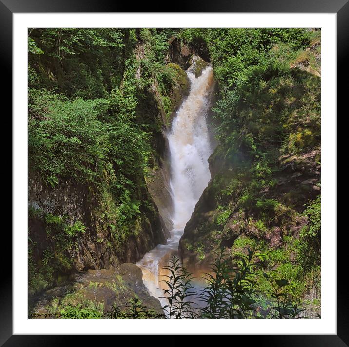 Aira Falls  Framed Mounted Print by Andrew Heath
