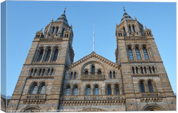 Facade of Natural History Museum of London, United Kingdom. Canvas Print by Luigi Petro