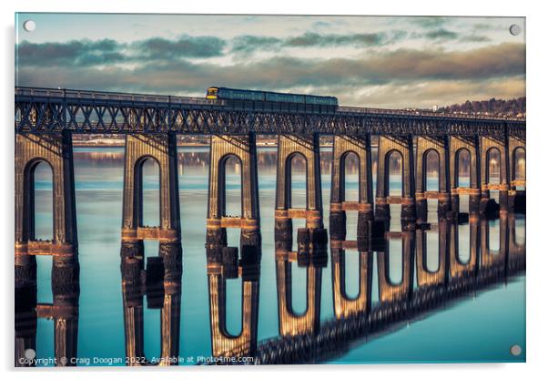 Tay Rail Bridge - Dundee Acrylic by Craig Doogan