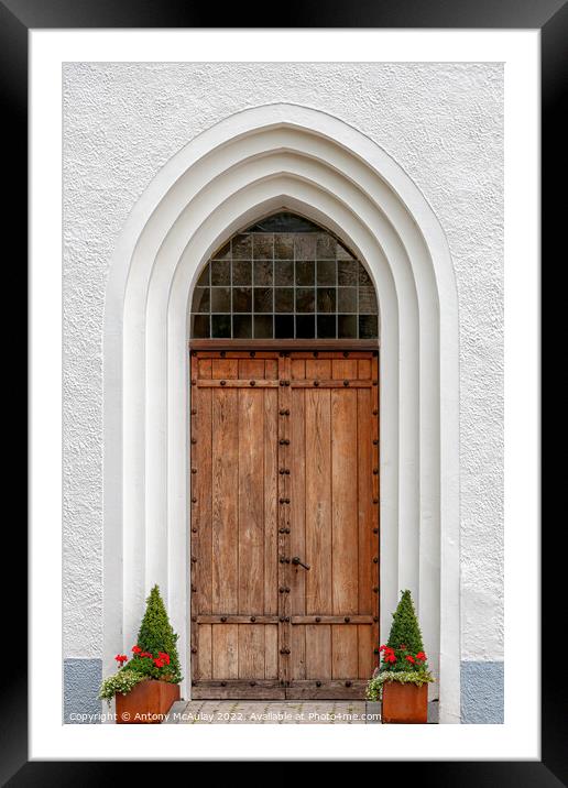 Ekeby Church Door Framed Mounted Print by Antony McAulay