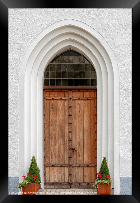 Ekeby Church Door Framed Print by Antony McAulay