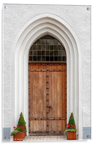 Ekeby Church Door Acrylic by Antony McAulay