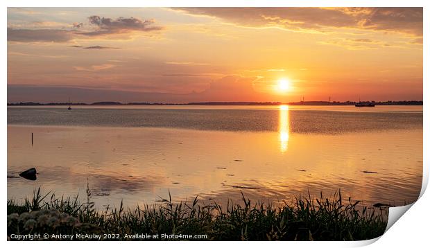 Faro Broerne Sunset Panorama Print by Antony McAulay