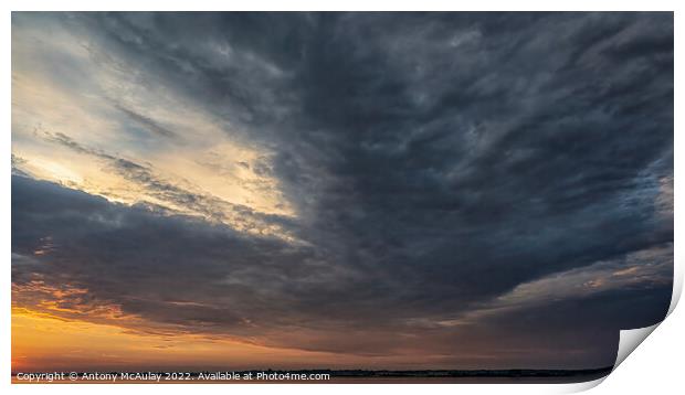 Faro Island Sunset Dramatic Sky Print by Antony McAulay