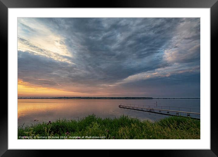 Faro Island Sunset Framed Mounted Print by Antony McAulay