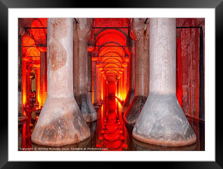 Istanbul Basilica Cistern Framed Mounted Print by Antony McAulay