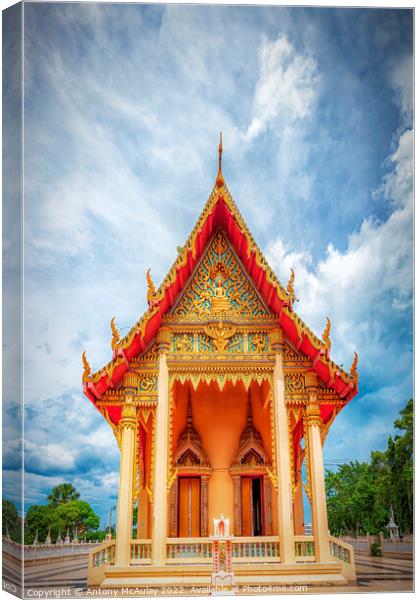 Thailand Hua Hin Temple Canvas Print by Antony McAulay