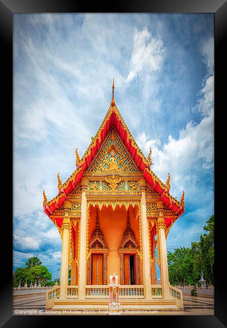 Thailand Hua Hin Temple Framed Print by Antony McAulay