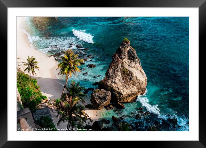 Diamond Beach in Penida Island, Bali, Indonesia Framed Mounted Print by Stan Lihai