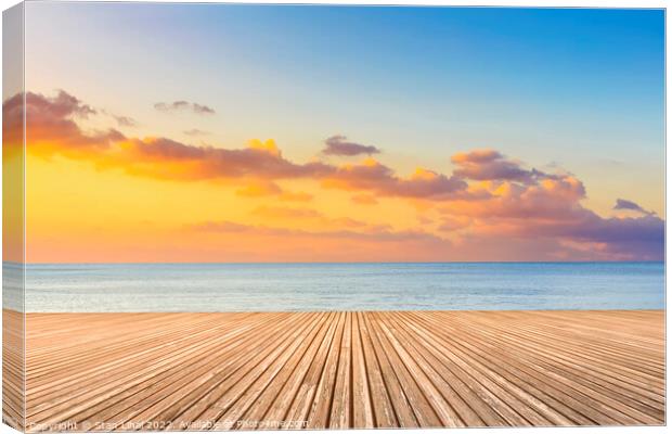 Sunset on the beach Canvas Print by Stan Lihai