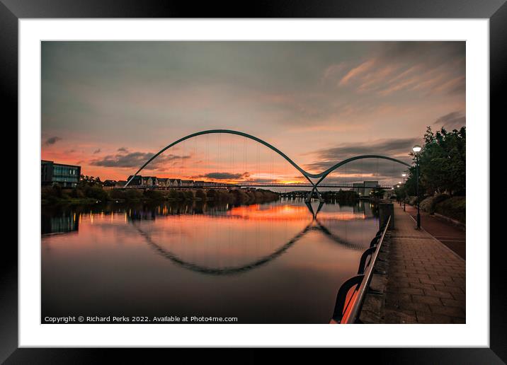 A Middlesborough Sunrise Framed Mounted Print by Richard Perks