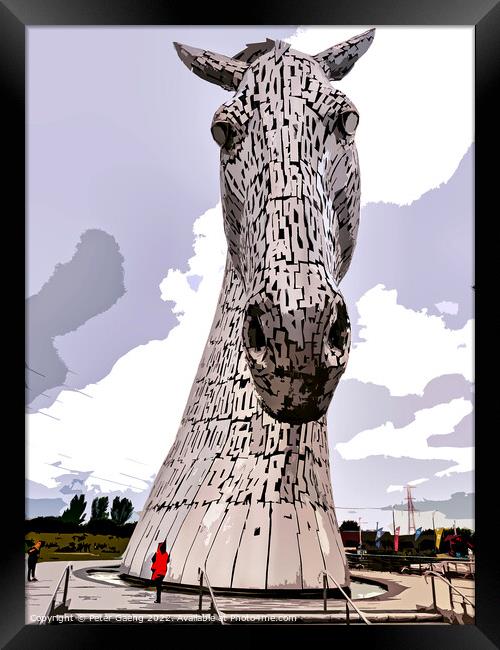 The Kelpies - Mystical Equine Giants of Scotland Framed Print by Peter Gaeng