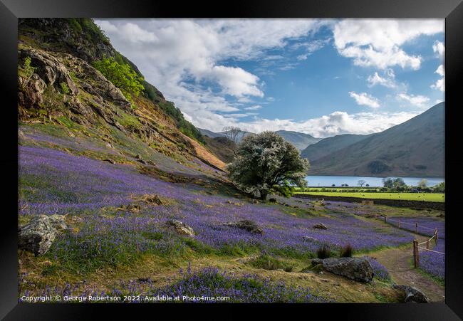 Looking down to Crummock Water Framed Print by George Robertson