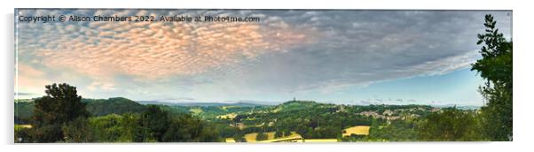 Beautiful Huddersfield Panorama  Acrylic by Alison Chambers