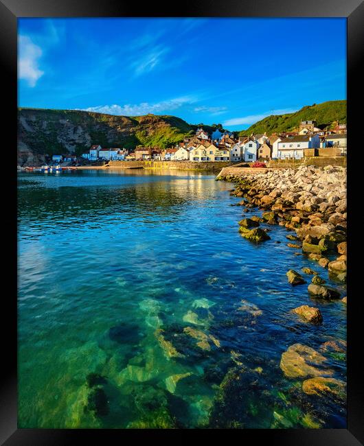 Sunny Staithes Framed Print by Darren Ball