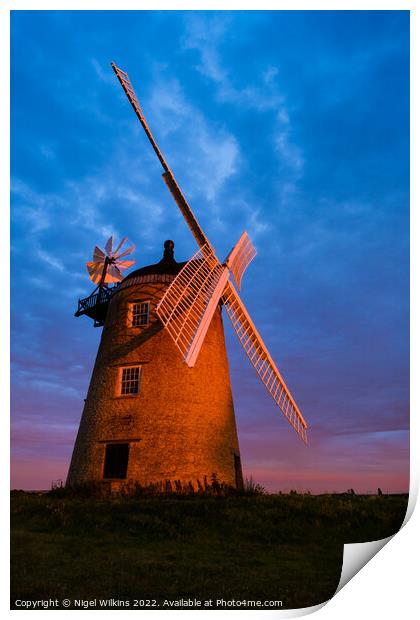 Great Haseley Windmill Print by Nigel Wilkins