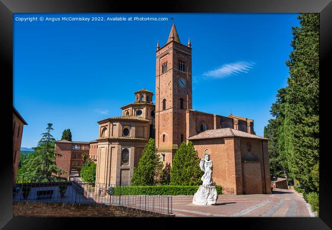 Abbey of Monte Oliveto Maggiore, Tuscany Framed Print by Angus McComiskey