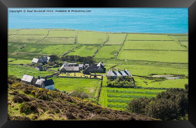 Ynys Enlli or Bardsey Island Landscape Wales Framed Print by Pearl Bucknall