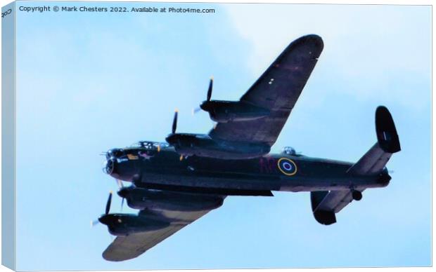 Majestic Avro Lancaster Soars over Southport Canvas Print by Mark Chesters