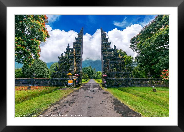 Big entrance gate in Bali, Indonesia Framed Mounted Print by Stan Lihai