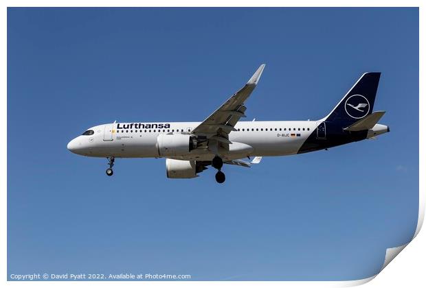 Lufthansa A320-271N  Print by David Pyatt
