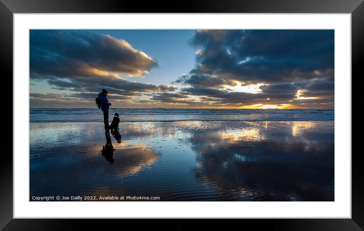 Sunrise from Lunanbay Beach Angus Scotland Framed Mounted Print by Joe Dailly