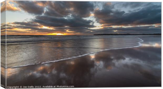Sunrise from Lunanbay Beach Canvas Print by Joe Dailly