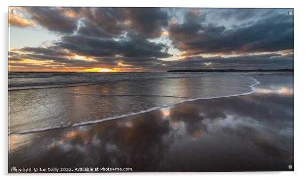 Sunrise from Lunanbay Beach Acrylic by Joe Dailly