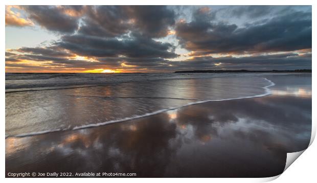 Sunrise from Lunanbay Beach Print by Joe Dailly
