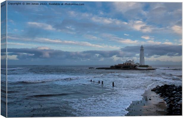 December at St Mary's Island Canvas Print by Jim Jones