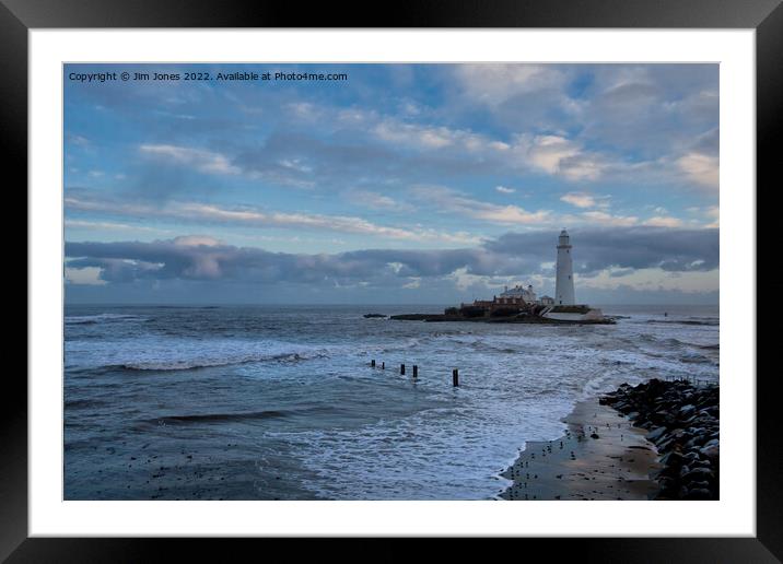 December at St Mary's Island Framed Mounted Print by Jim Jones