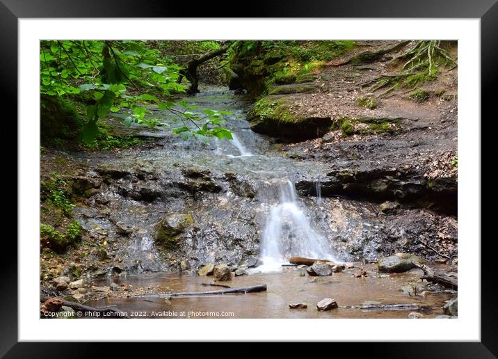 Parfrey's Waterfall  (15A) Framed Mounted Print by Philip Lehman