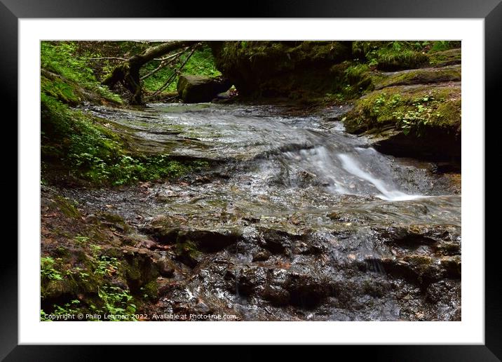 Parfrey's Waterfall  (26A) Framed Mounted Print by Philip Lehman