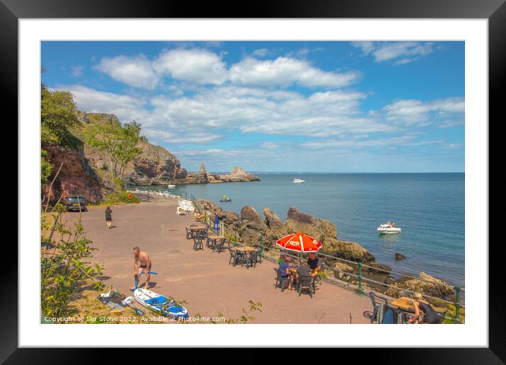Ansteys Cove, Torquay  Framed Mounted Print by Ian Stone